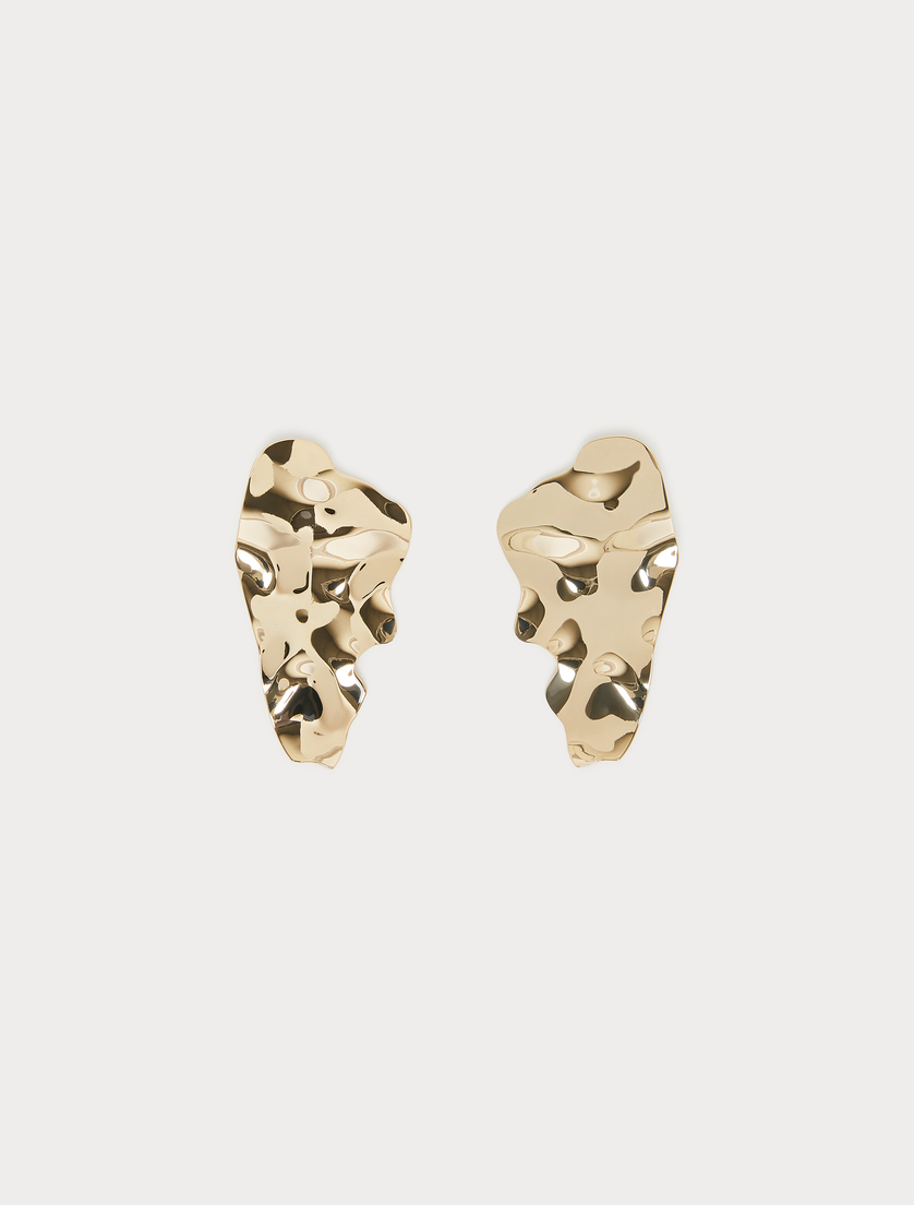 Hammered metal earrings - GOLD - Marina Rinaldi
