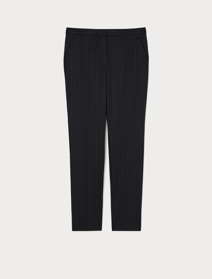 Jacquard jersey trousers - MIDNIGHTBLUE - Marina Rinaldi