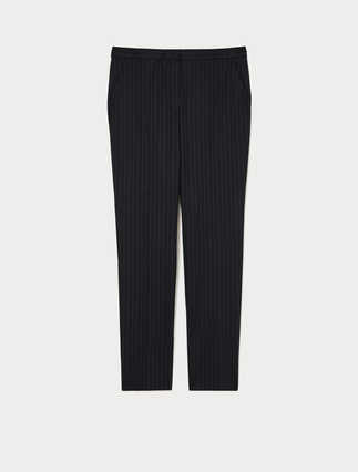 Jacquard jersey trousers - MIDNIGHTBLUE - Marina Rinaldi - 1