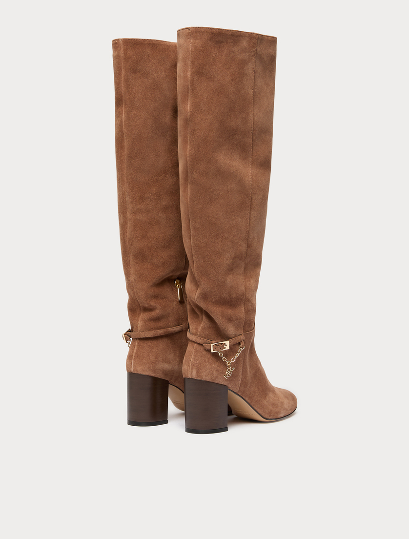 Bottes montantes en suède - NOISETTE - Marina Rinaldi - 3