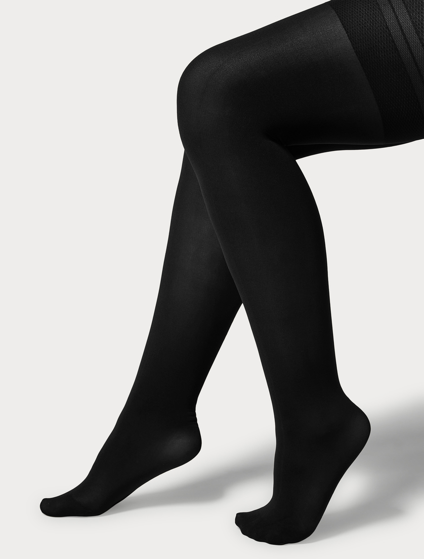 60 denier microfibre tights - BLACK - Marina Rinaldi - 3