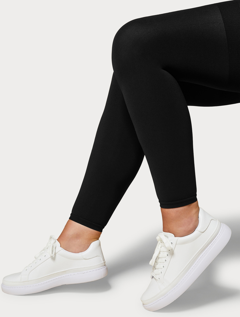 100 denier microfibre leggings - BLACK - Marina Rinaldi - 3