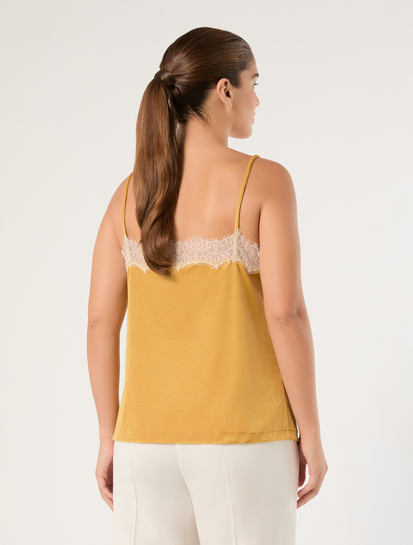 Velvet jersey top - HONEY - Marina Rinaldi - 4