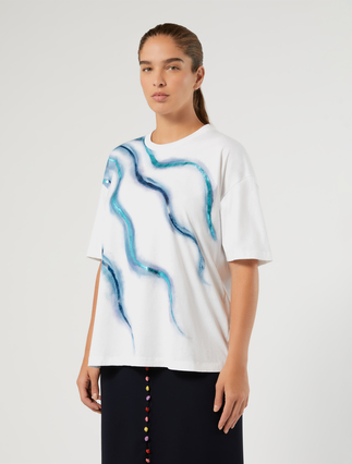 T-Shirt aus Baumwolljersey - WEISS - Marina Rinaldi - 4