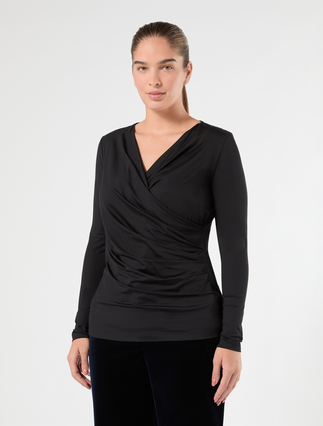 Jersey T-shirt - CZARNY