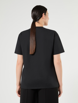 T-Shirt aus Baumwolljersey - SCHWARZ - Marina Rinaldi - 4