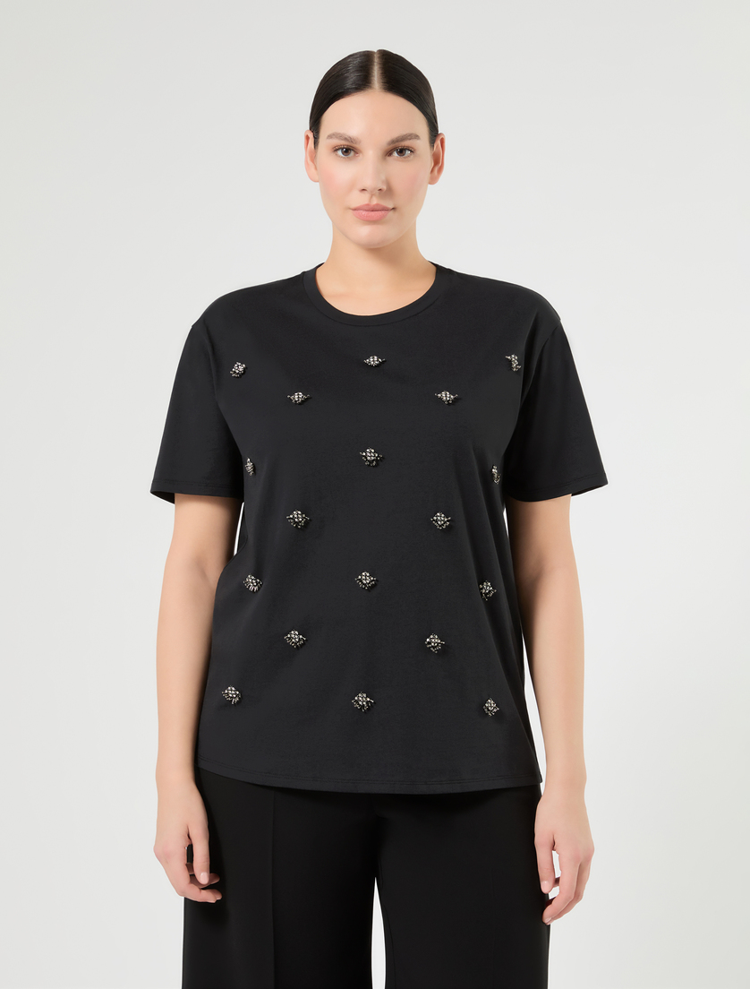 T-Shirt aus Baumwolljersey - SCHWARZ - Marina Rinaldi - 3