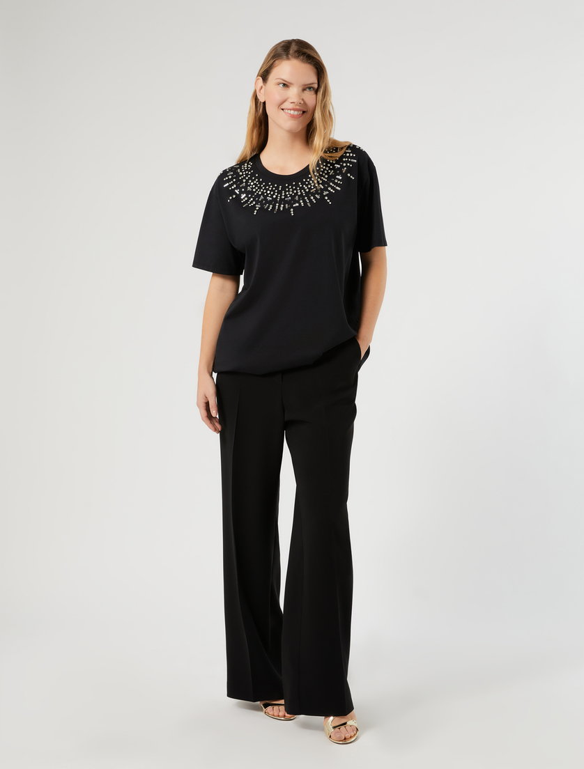 T-Shirt aus Baumwolljersey - SCHWARZ - Marina Rinaldi - 2