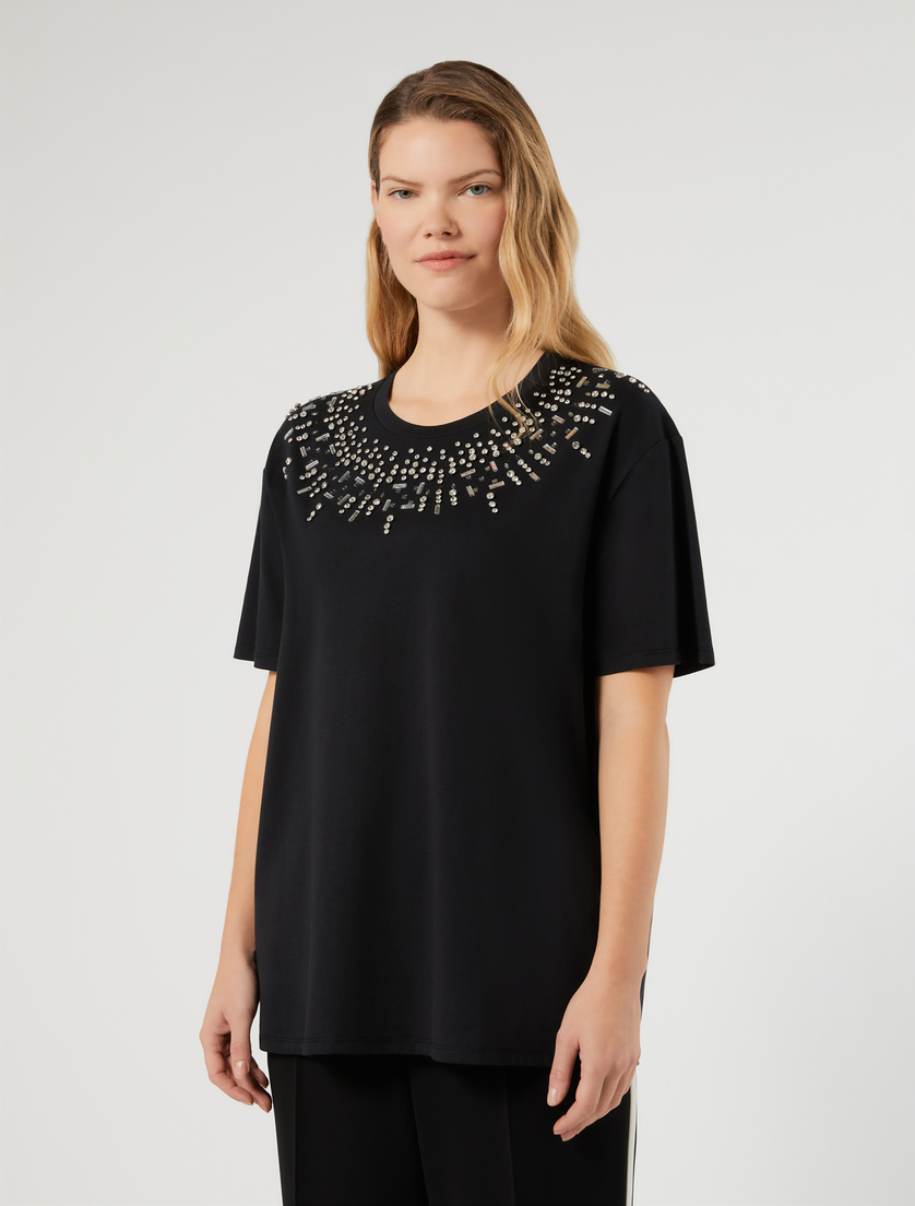 T-Shirt aus Baumwolljersey - SCHWARZ - Marina Rinaldi - 3
