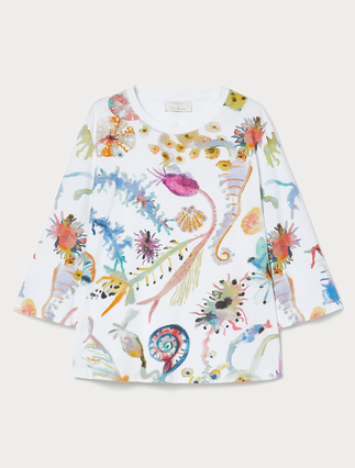 Embroidered jersey T-shirt - Marina Rinaldi