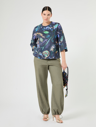 Embroidered jersey T-shirt - Marina Rinaldi