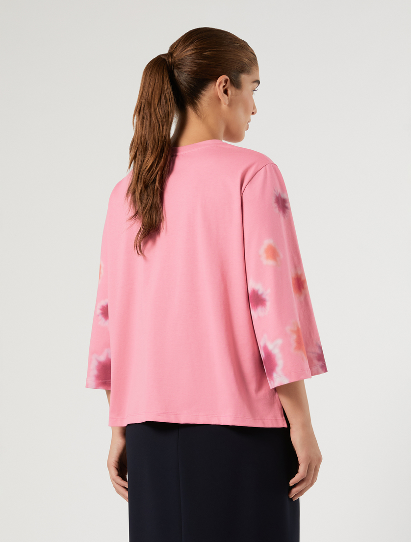 Embroidered jersey T-shirt - PINK - Marina Rinaldi - 5