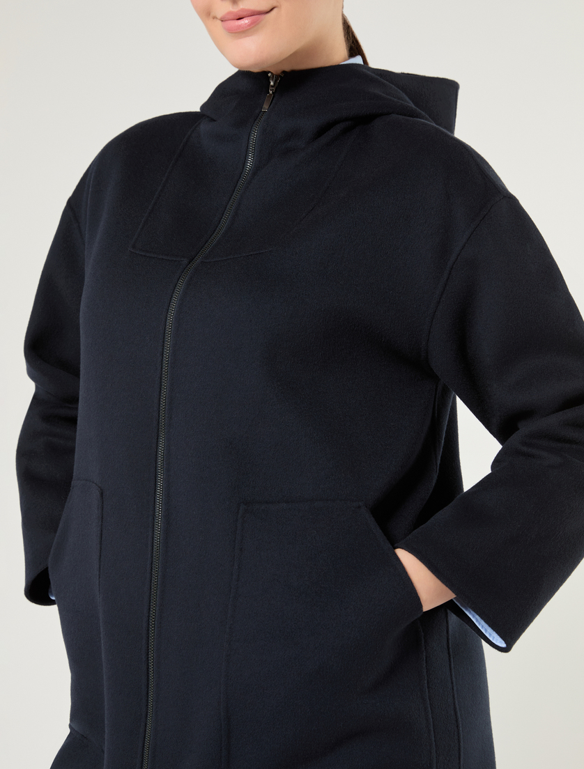 Cappotto in double di lana e cachemire - BLU NOTTE - Marina Rinaldi - 5