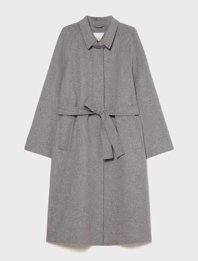Double wool and nylon coat - MEDIUM GREY - Marina Rinaldi