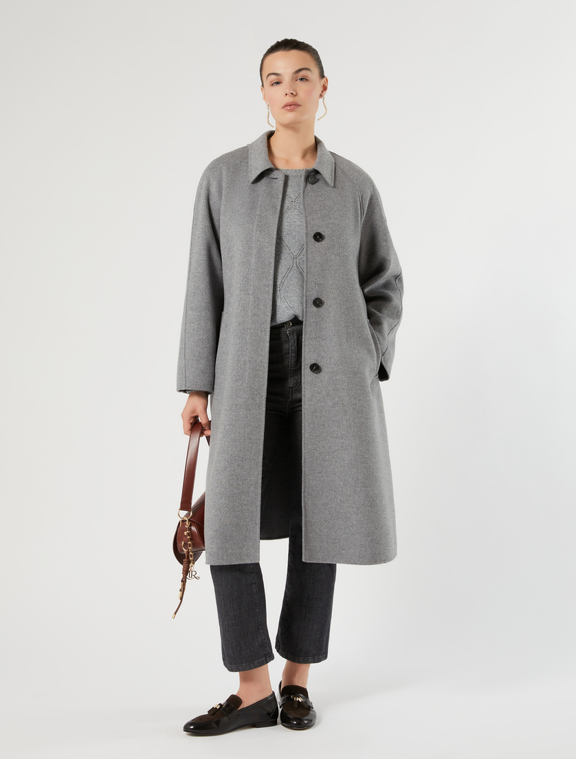 Double wool and nylon coat - MEDIUM GREY - Marina Rinaldi - 2