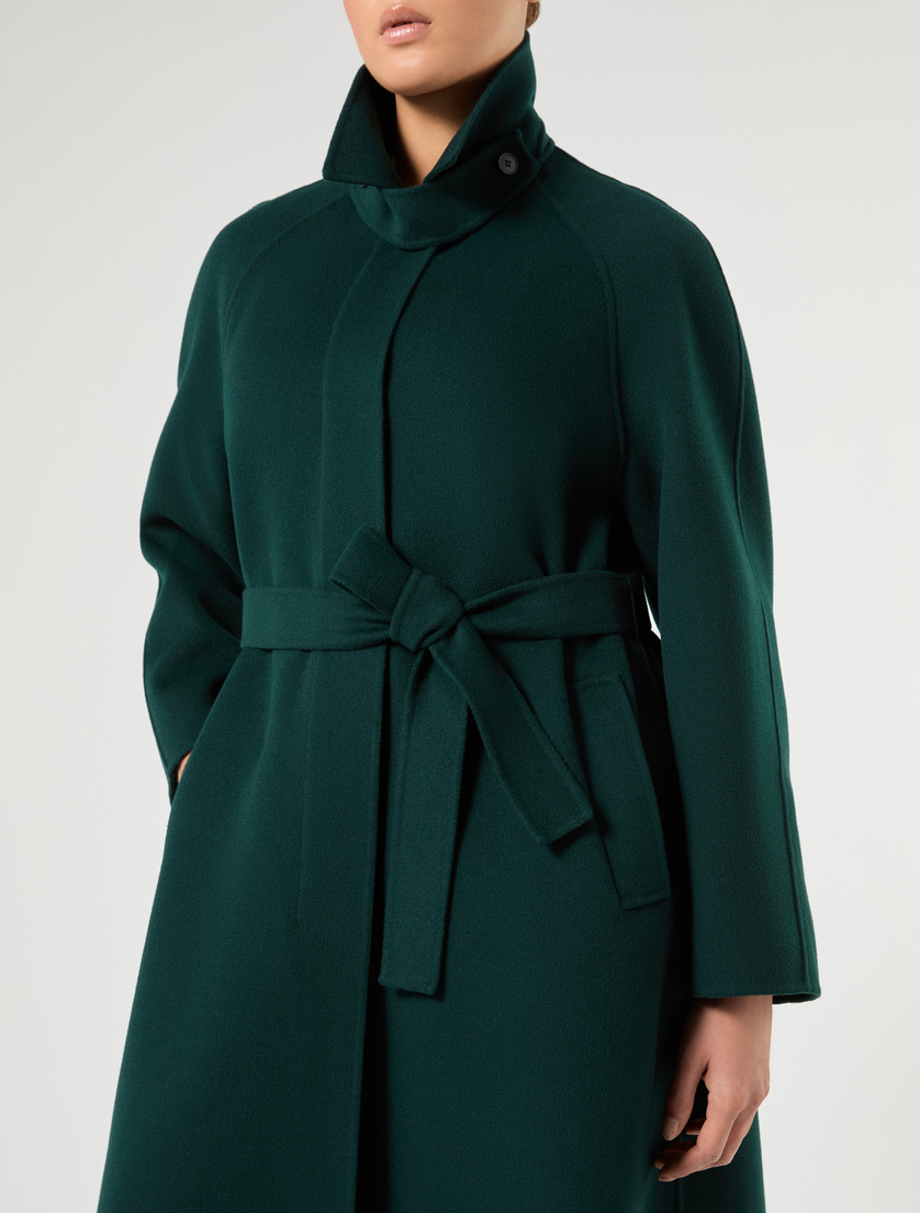 Double wool and nylon coat - DARK GREEN - Marina Rinaldi - 5