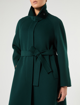 Double wool and nylon coat - DARK GREEN - Marina Rinaldi - 5