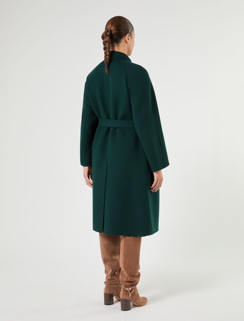 Double wool and nylon coat - DARK GREEN - Marina Rinaldi - 4
