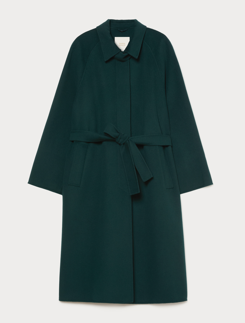 Double wool and nylon coat - DARK GREEN - Marina Rinaldi