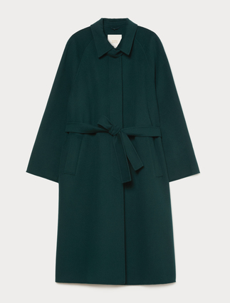 Double wool and nylon coat - DARK GREEN - Marina Rinaldi - 1