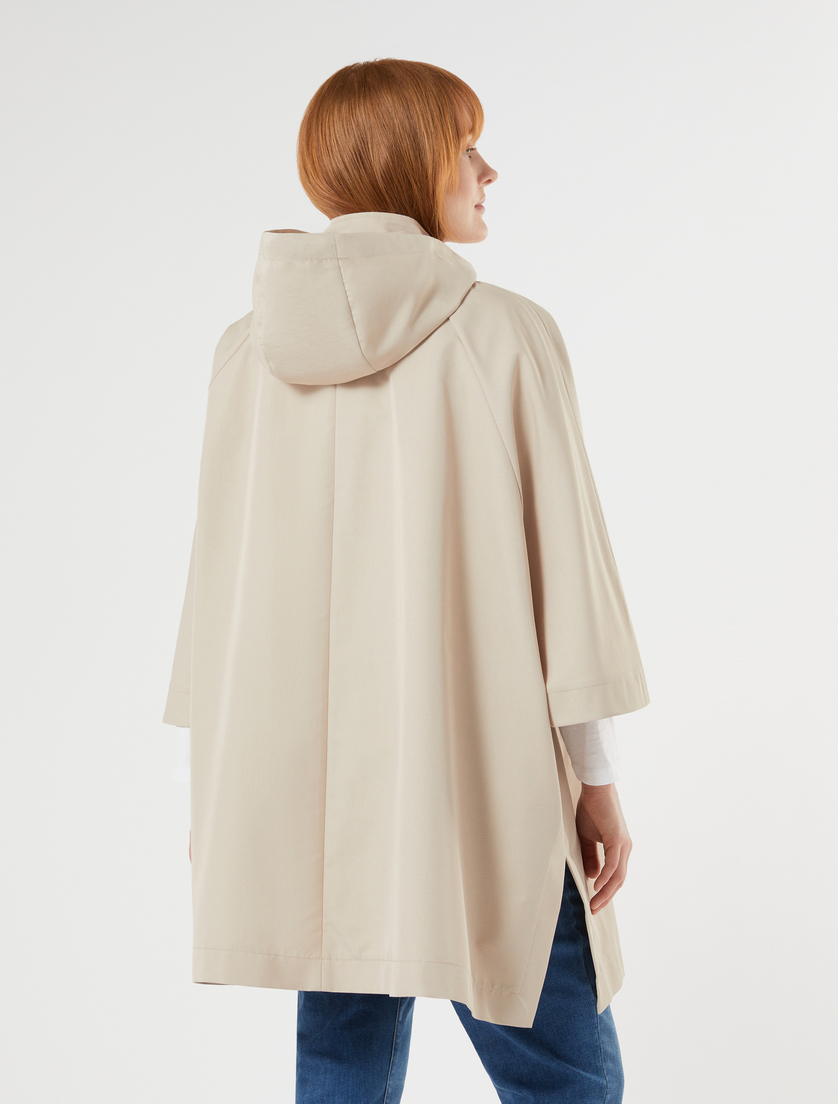 Water-repellent twill cape - MOSS GREEN - Marina Rinaldi - 4