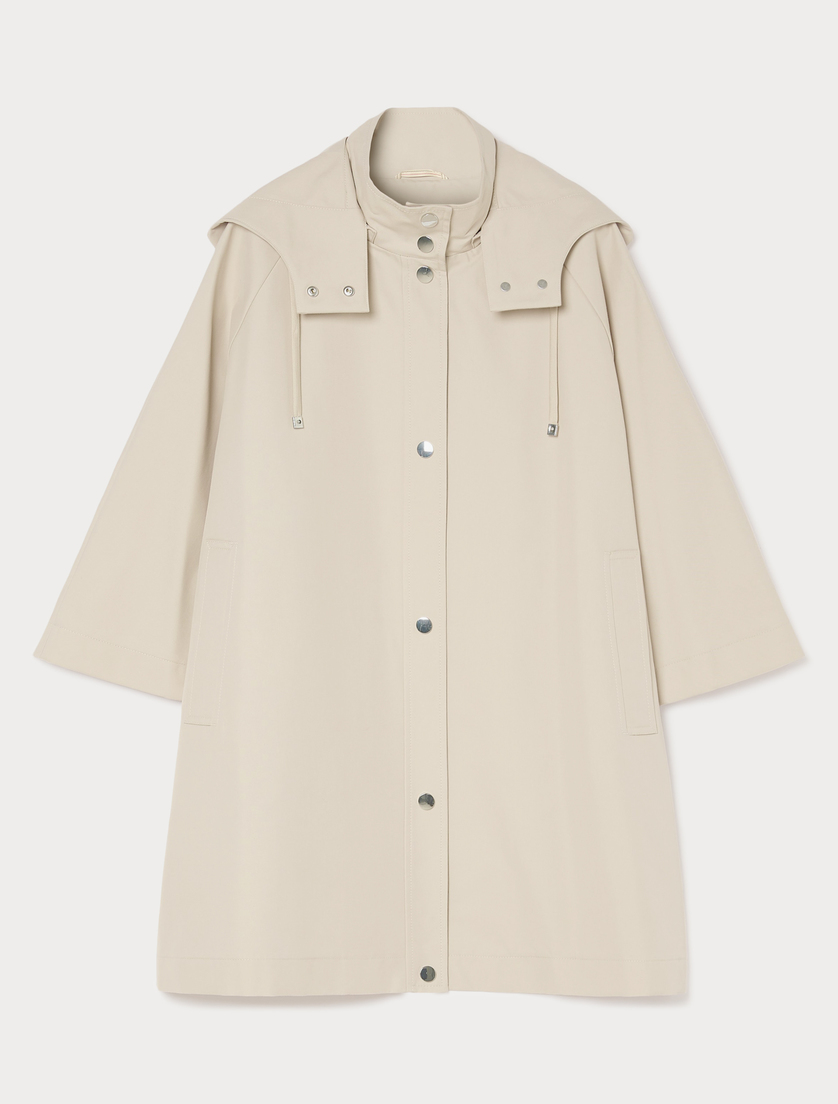 Water-repellent twill cape - MOSS GREEN - Marina Rinaldi