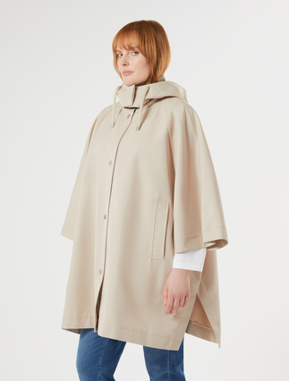 Water-repellent twill cape - MOSS GREEN - Marina Rinaldi - 3
