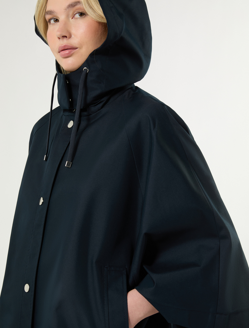 Water-repellent twill cape - ULTRAMARINE - Marina Rinaldi - 5