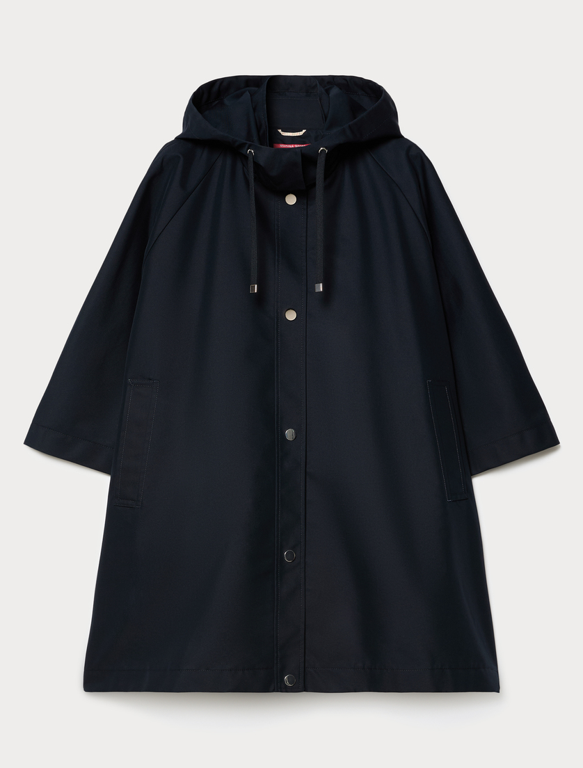 Water-repellent twill cape - ULTRAMARINE - Marina Rinaldi