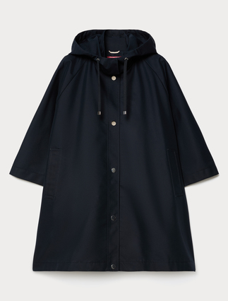 Water-repellent twill cape - ULTRAMARINE - Marina Rinaldi - 1