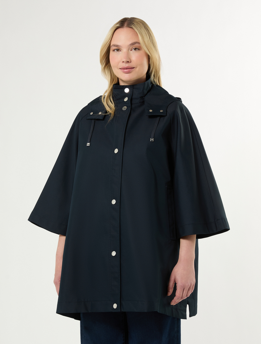 Water-repellent twill cape - ULTRAMARINE - Marina Rinaldi - 3