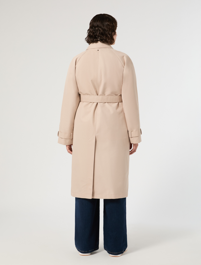 Water-repellent twill trench coat - MOSS GREEN - Marina Rinaldi - 4