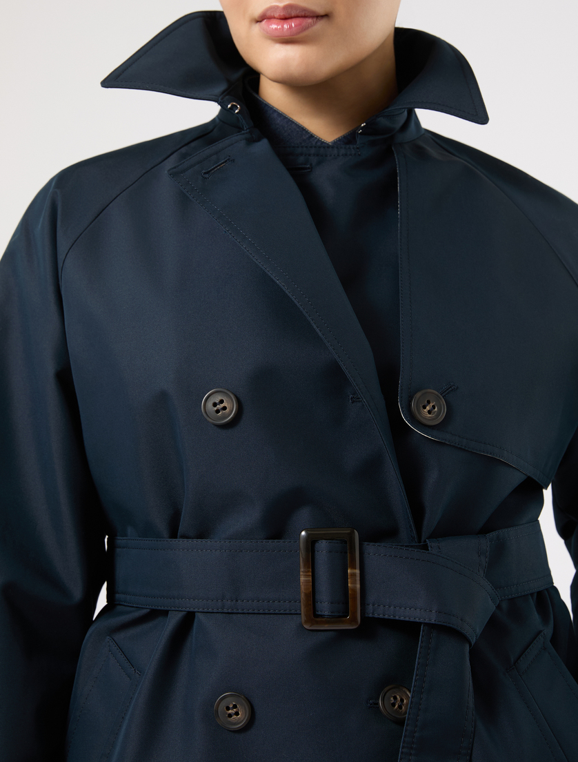 Water-repellent twill trench coat - ULTRAMARINE - Marina Rinaldi - 5