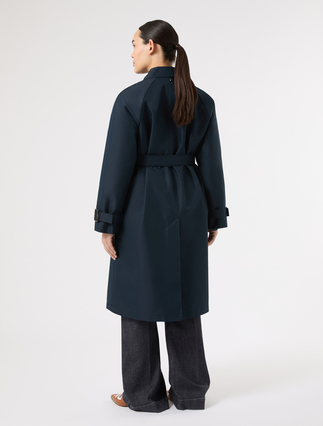 Water-repellent twill trench coat - ULTRAMARINE - Marina Rinaldi - 4