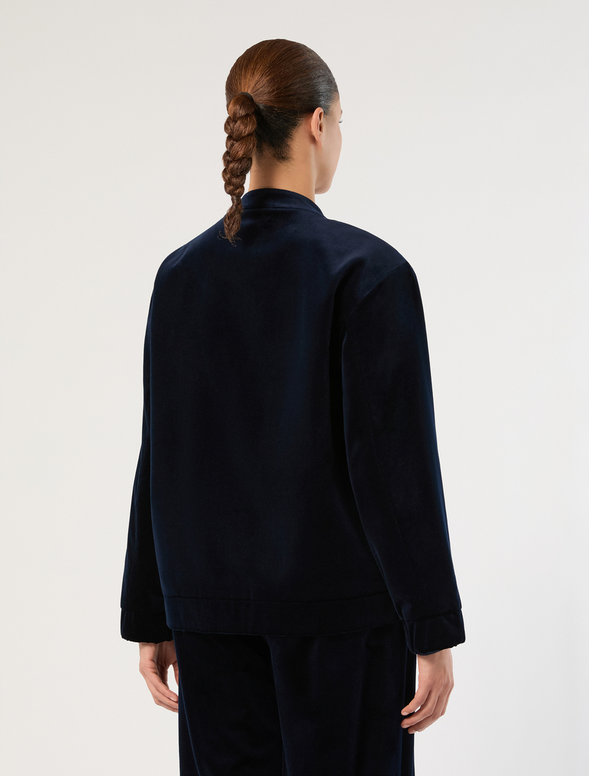 Velvet bomber jacket - MIDNIGHTBLUE - Marina Rinaldi - 4
