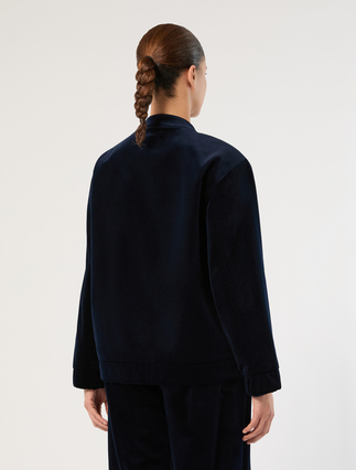 Velvet bomber jacket - MIDNIGHTBLUE - Marina Rinaldi - 4