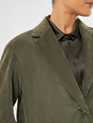 Velvet jacket - OLIVE GREEN - Marina Rinaldi - 5
