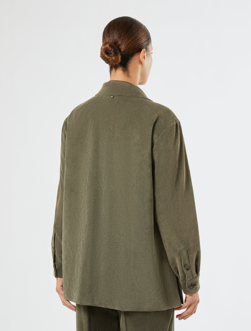 Velvet jacket - OLIVE GREEN - Marina Rinaldi - 4