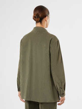 Velvet jacket - OLIVE GREEN - Marina Rinaldi - 4