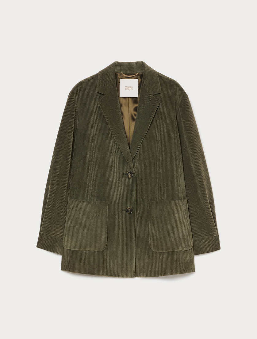 Velvet jacket - OLIVE GREEN - Marina Rinaldi