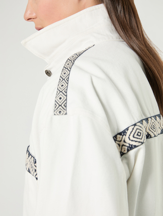 Cotton bull denim jacket - SILK - Marina Rinaldi - 5