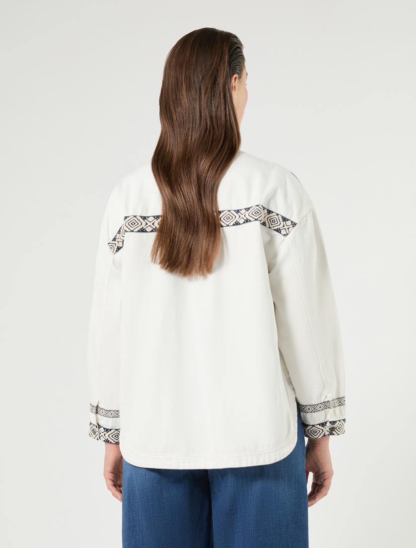 Cotton bull denim jacket - SILK - Marina Rinaldi - 4