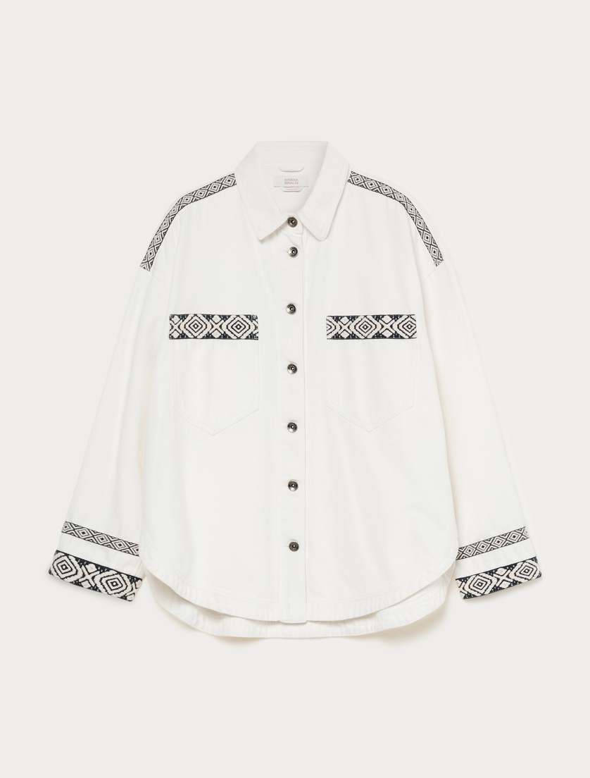 Cotton bull denim jacket - SILK - Marina Rinaldi