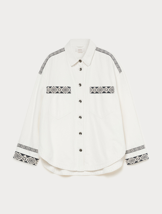 Cotton bull denim jacket - Marina Rinaldi