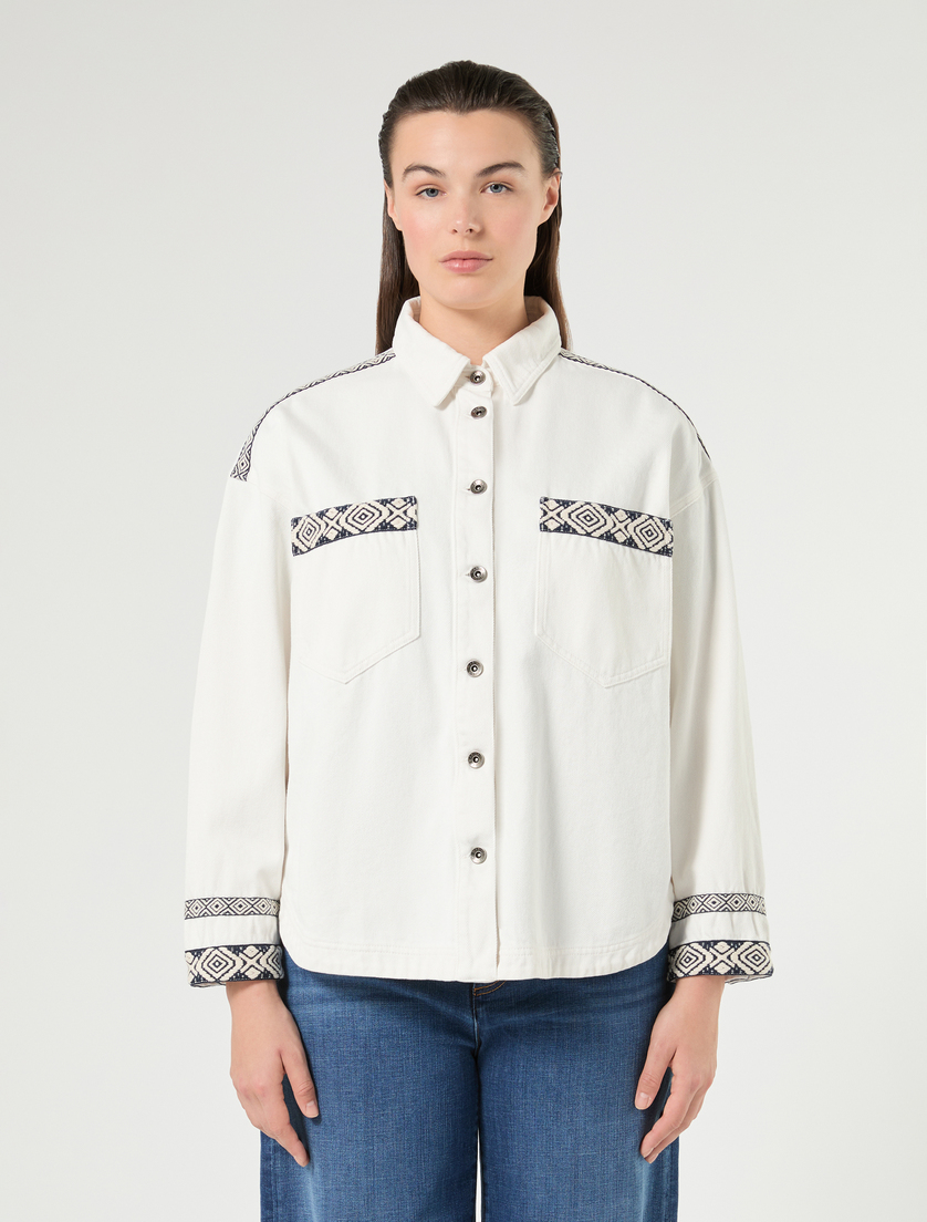 Cotton bull denim jacket - SILK - Marina Rinaldi - 3