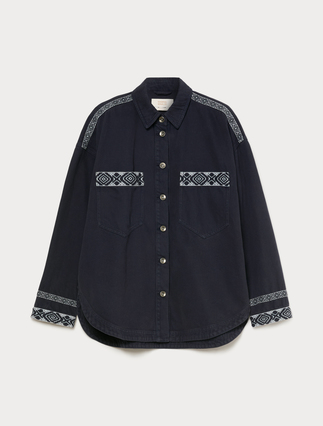 Cotton bull denim jacket - Marina Rinaldi
