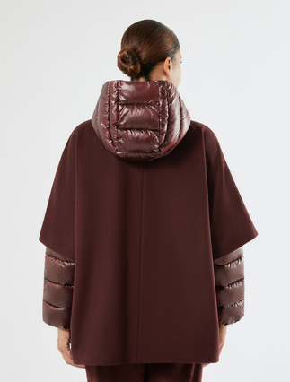 Wool-blend cloth heavy jacket - BROWN BORDEAUX - Marina Rinaldi - 4