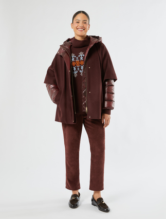 Wool-blend cloth heavy jacket - Marina Rinaldi