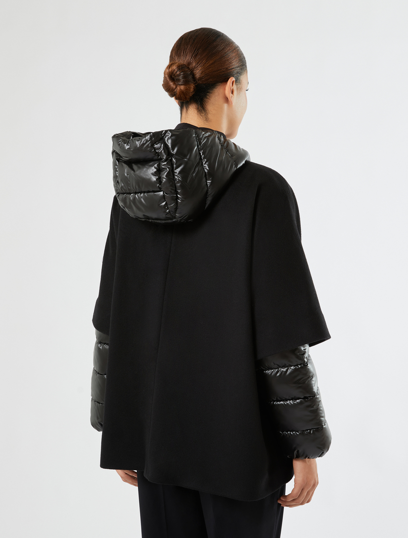 Wool-blend cloth heavy jacket - BLACK - Marina Rinaldi - 4