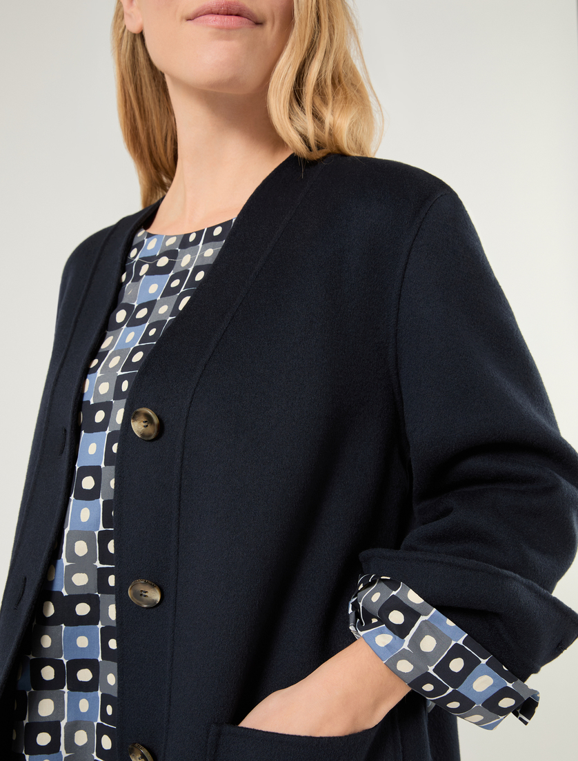 Double-faced wool and cashmere coat - MIDNIGHTBLUE - Marina Rinaldi - 5